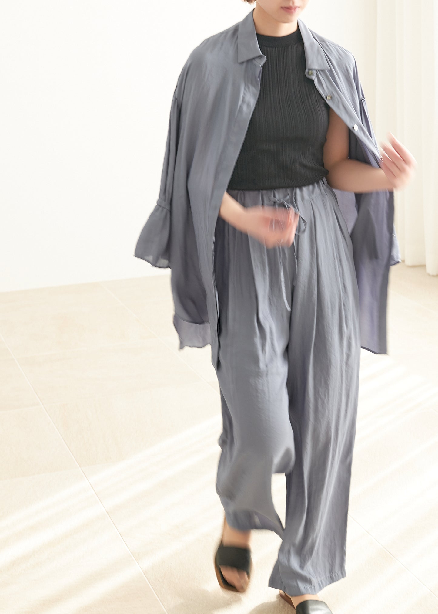DRAPE RELAX LONG SHIRT