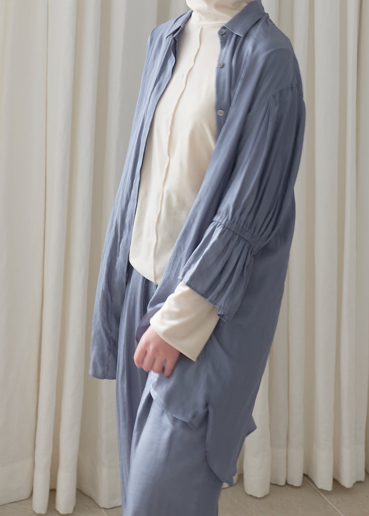 DRAPE RELAX LONG SHIRT