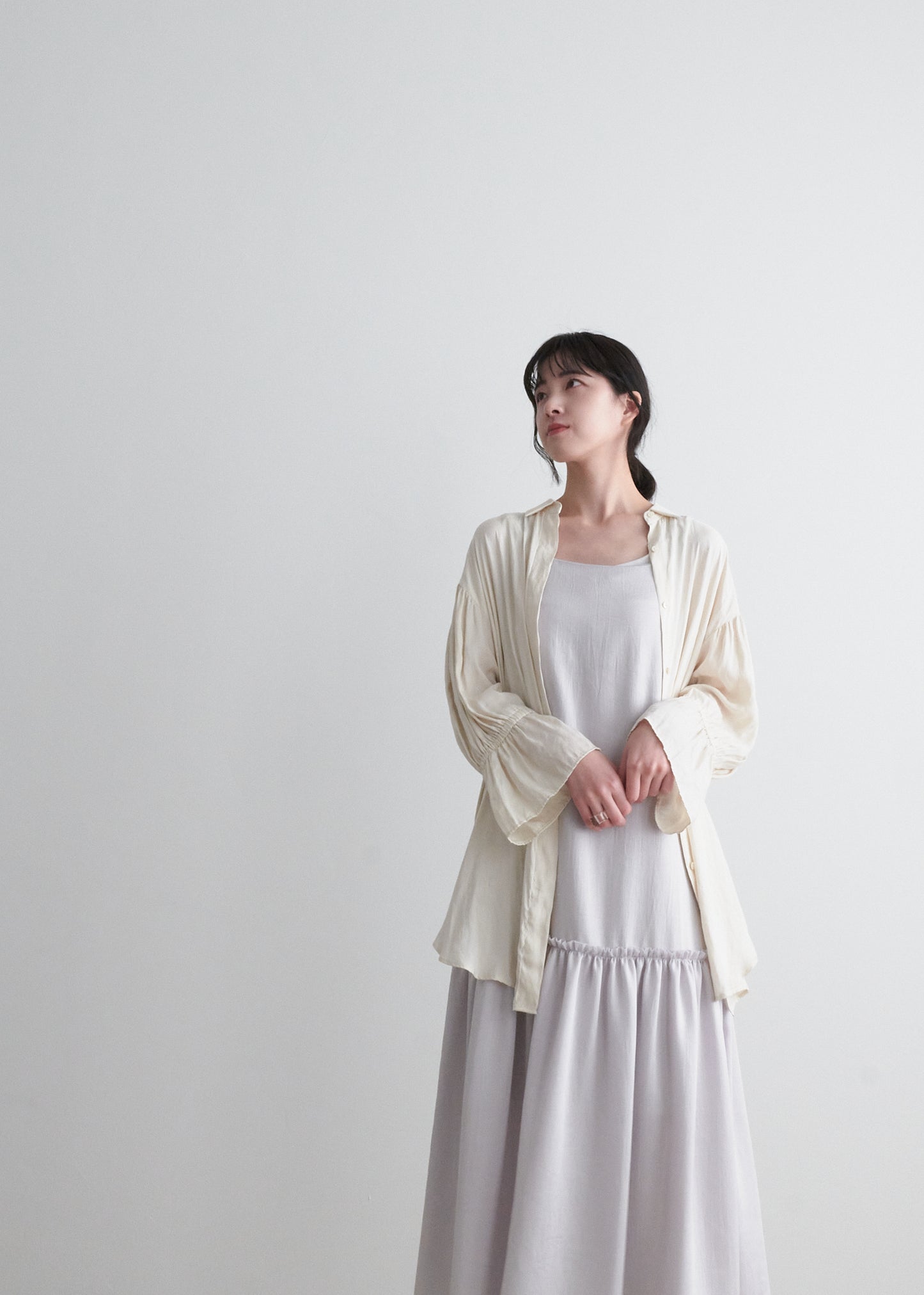 DRAPE RELAX LONG SHIRT