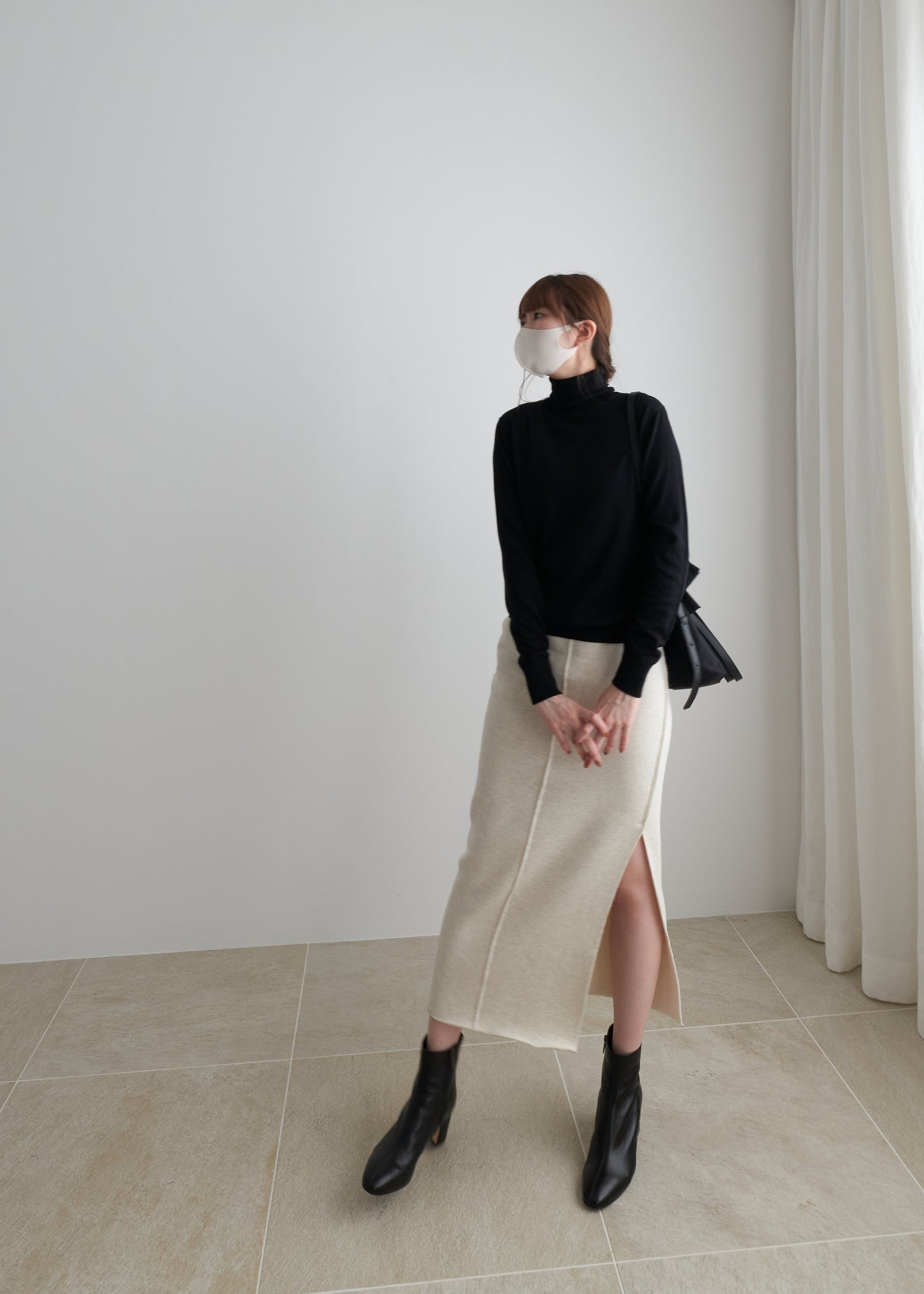 FLUFFY SWEAT MAXI SKIRT